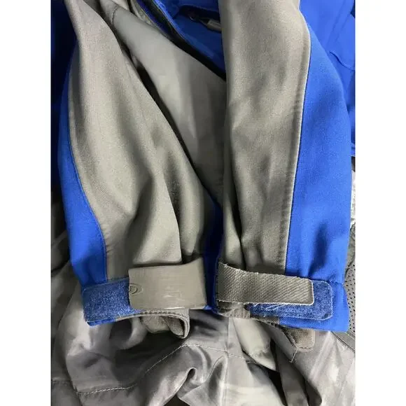 SALOMON CLIMA PRO Sample 2 Piece Ski Snowboard Jacket Coat Blue Grey Large - Picture 11 of 11